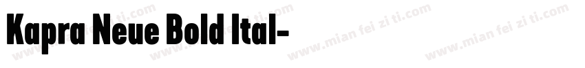 Kapra Neue Bold Ital字体转换